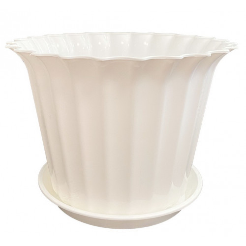 Вазон Астра 17 с подставкой белый