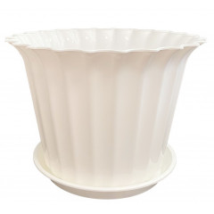 Вазон Астра 20 с подставкой белый