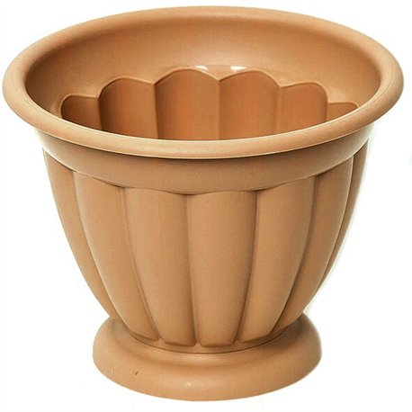 Вазон Афіна 17 з підставкою бежевий