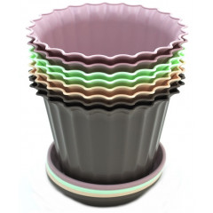 Вазон Астра 15 з підставкою кольоровий