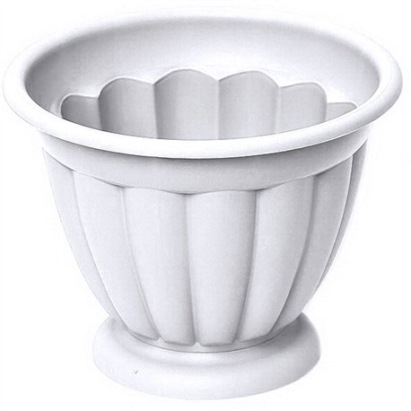 Вазон Афина 23 с подставкой белый