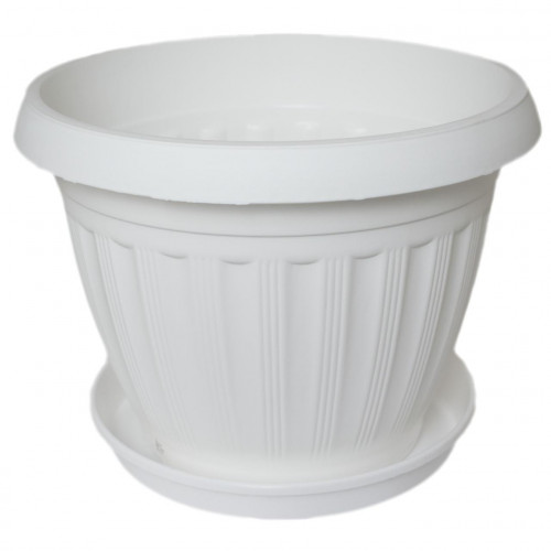 Вазон Бутон 155 з підставкою D130 білий