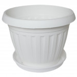 Вазон Бутон 155 с подставкой D130 белый