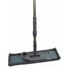 Швабра Натирач махра 510 хром телескоп сірий, чорний 2
