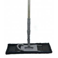 Швабра Натирач махра 510 хром телескоп сірий, чорний