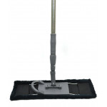 Швабра Натирач махра 510 хром телескоп сірий, чорний