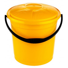Відро 10л R кольорове з кришкою жовтий