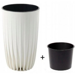 Вазон Мира высокий 300 983-05 белый