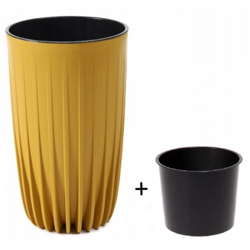 Вазон Мира высокий 300 983-15 горчичный