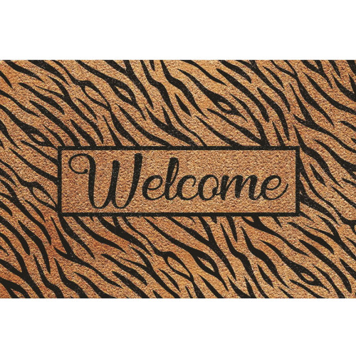 Коврик резина K-602-310 принт 75х45х0,4 Welcome леопард