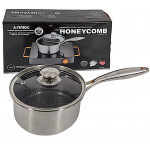 Ковшик 3059 соти 16см кришка скло в коробці 