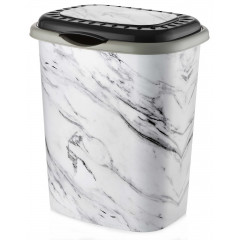 Корзина для белья OZER-D-0012-X128 с рисунком 41л белый мрамор