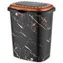 Корзина для белья OZER-D-0012-X129 с рисунком 41л черный мрамор