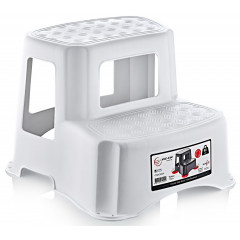 Табурет-лесенка OZER-B-001 2 ступеньки белый