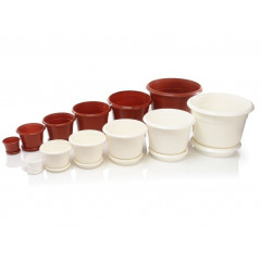 Вазон  140 з підставкою 1,0л білий