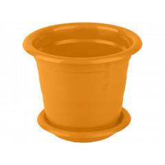 Вазон круглий 140 Кс 0,7л з підставкою жовтий