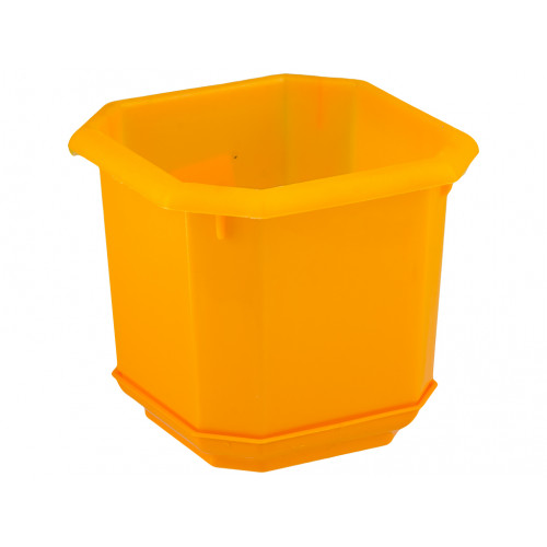 Вазон восьмигранный  95х95 с подставкой желтый