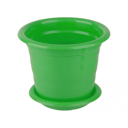 Вазон круглый 140 Кс 0,7л с подставкой зеленый