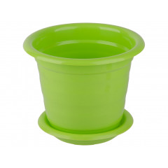 Вазон круглий 140 Кс 0,7л з підставкою салатовий