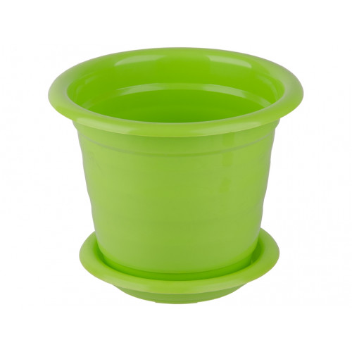 Вазон круглий 140 Кс 0,7л з підставкою салатовий