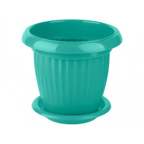 Вазон круглий 190 Кс 2,0л з підставкою бірюза