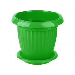Вазон круглий 190 Кс 2,0л з підставкою зелений