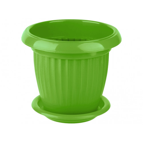 Вазон круглый 190 Кс 2,0л с подставкой салатовый
