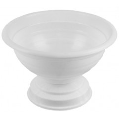 Вазон на ножке 400 Кс низкая стопа 10л белый