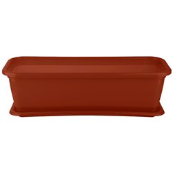 Балконний ящик Кс №0  47х19 з підставкою теракот