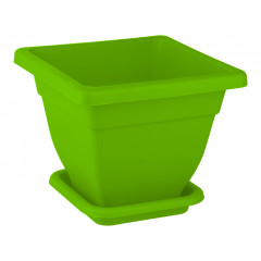 Вазон квадратный №3 Кс 9л с подставкой 280х280 салатовый