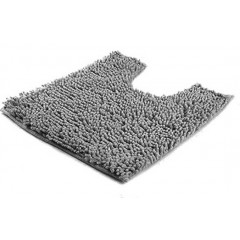 Килимок Лапша туалетник 50х40 сірий світлий
