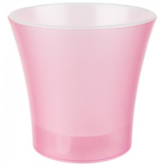 Вазон для орхидеи Кс 180 со вставкой розовый прозрачный