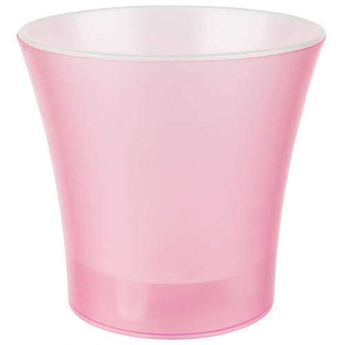 Вазон для орхидеи Кс 180 со вставкой розовый прозрачный