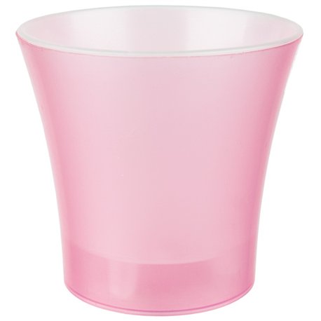 Вазон для орхідеї Кс 155 зі вставкою рожевий прозорий