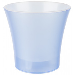 Вазон для орхидеи Кс 180 со вставкой голубой прозрачный