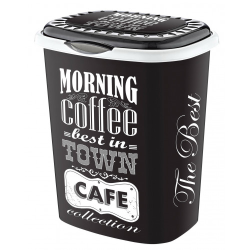 Корзина для білизни OZER-D-0012-X138 з малюнком 41л чорна кава