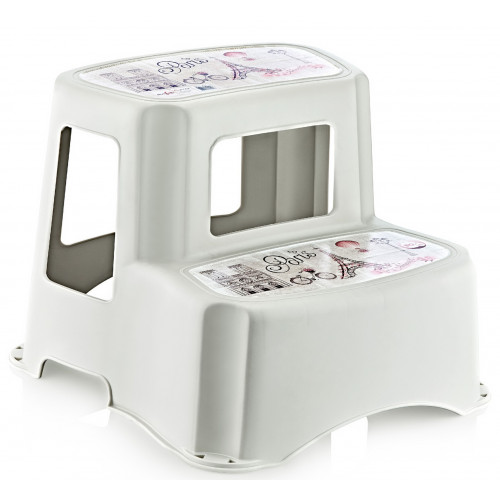 Табурет-драбинка OZER-B-004 2 сходинки Париж кремовий