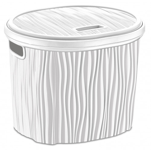 Корзина OZER-DL-012 WAWY 17л с крышкой белый
