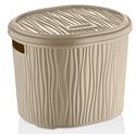 Корзина OZER-DL-012 WAWY 17л с крышкой бежевый