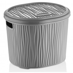 Корзина OZER-DL-012 WAWY 17л с крышкой серый