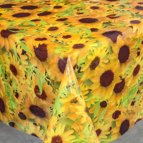 Клеенка 1,37*30м рулон силикон 8094A подсолнухи