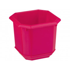 Вазон восьмигранний 125х125 з підставкою малиновий