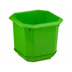 Вазон восьмигранний  95х95 з підставкою зелений