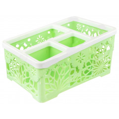 Подставка для ложек Ажур Рута 70948 с белым ободком прямоугольная