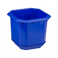 Вазон восьмигранный  95х95 с подставкой синий