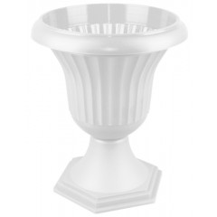 Вазон на ніжці ребристий Кс 14л білий