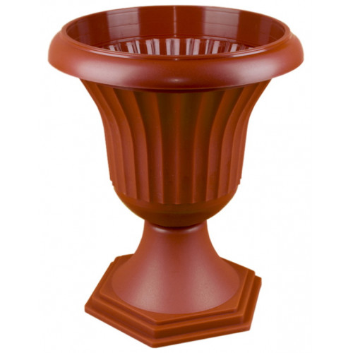 Вазон на ножке ребристый Кс 14л терракот