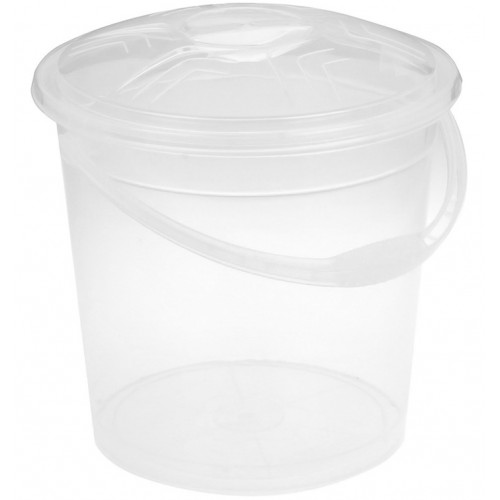 Відро 12л R прозоре з кришкою білий