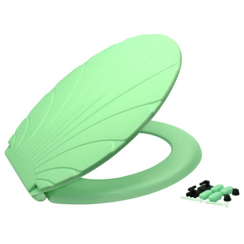 Сидіння для унітазу Ракушка з етикеткою салатовий