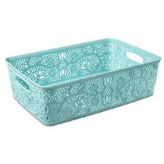 Корзина TP-8203 Ажур 10л без крышки бирюза